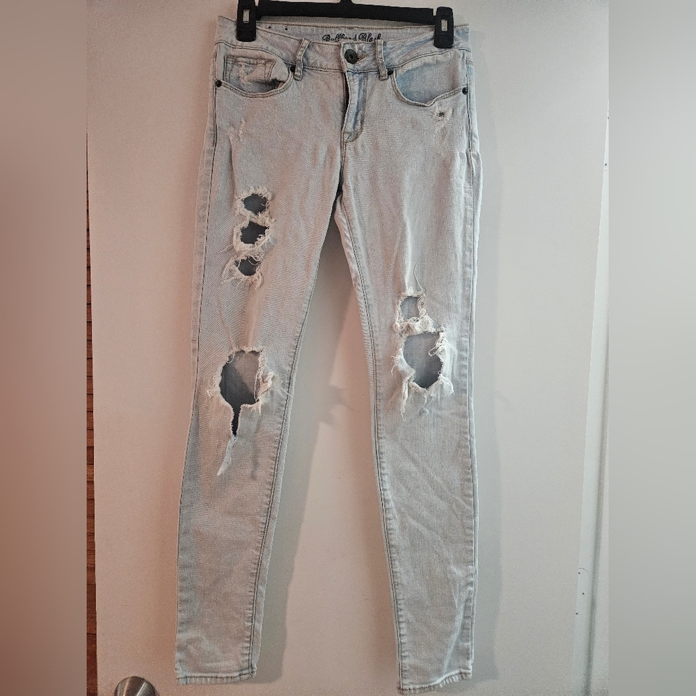 Distressed Light Blue Jeans